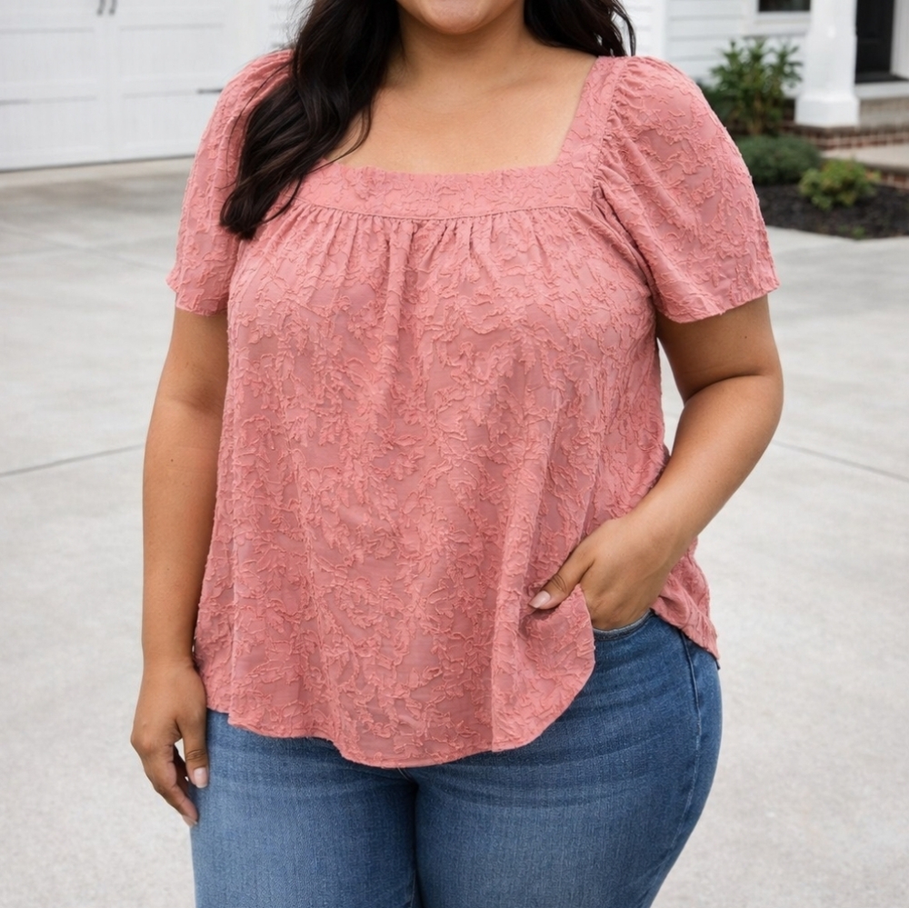Lauren Conrad women's plus 2X New with tags peasant top XXL